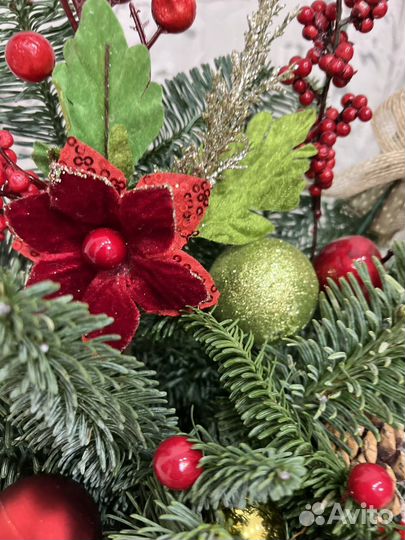 Новогодние композиции из живой ели