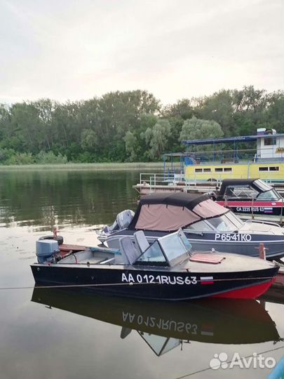 Катер прогресс 4. Ямаха 55 с гидроподьемом