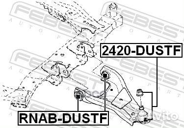 Опора шаровая переднего нижнего рычага 2420dust