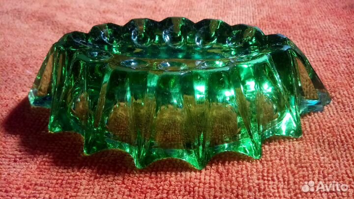 Пепельница цветное стекло СССР