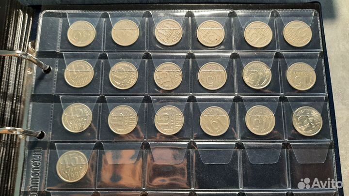 Почти полная погодовка поздних монет СССР