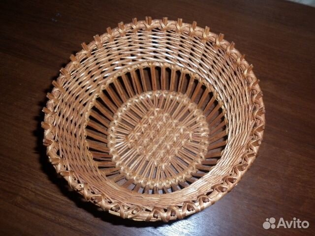 Плетеная корзинка-вазочка времён СССР