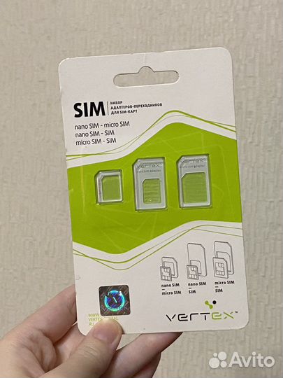 Адаптер для sim-карт micro sim, nano sim, SIM