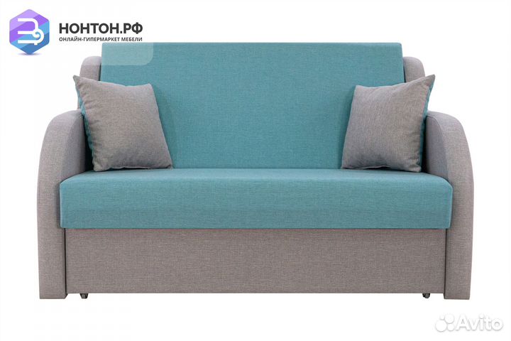 Диван аккордеон Ремикс 2 серо-голубой