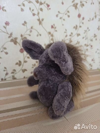 Игрушка ёж из натурального меха