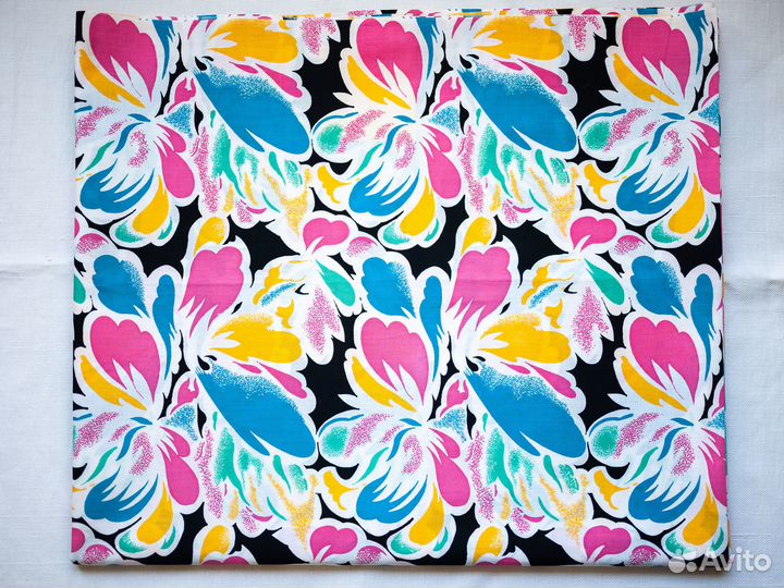 Ткань с цветами, хлопок, СССР