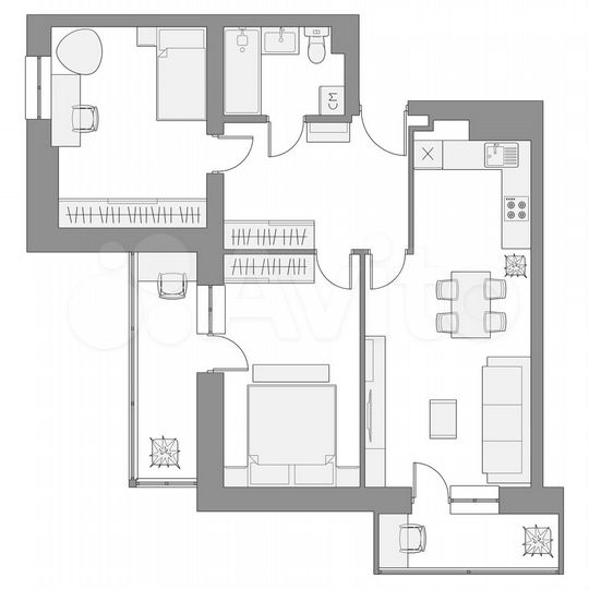 3-к. квартира, 74,5 м², 3/19 эт.