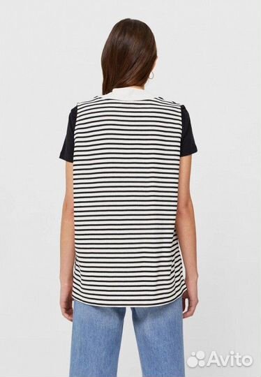 Жилет оверсайз в полоску stradivarius