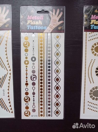 Временные татуировки, флэш- тату золотые