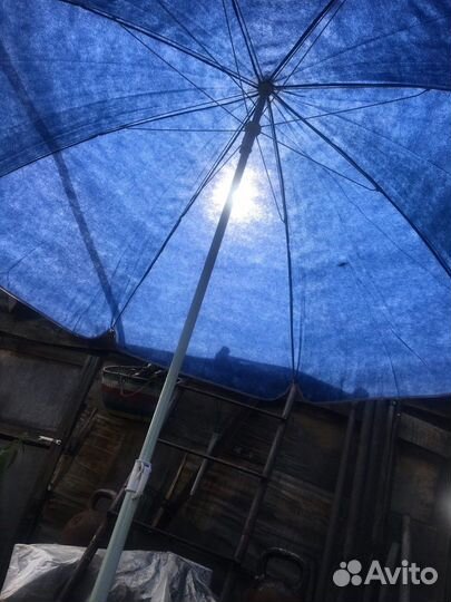 Шезлонг, зонт, жаровня