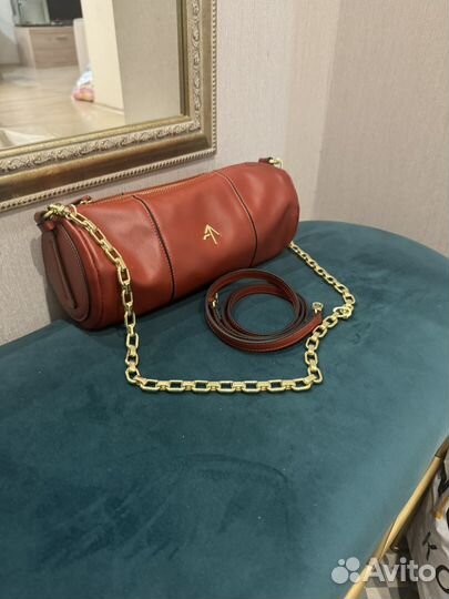 Сумка, экокожа, красно-коричневый цвет