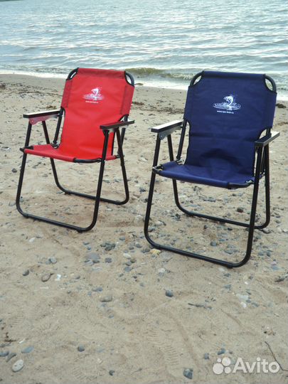 Кресло-шезлонг складное сталь SK-08 59x40x82 синее