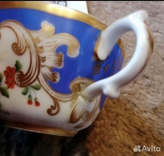 Кофейная пара, фарфор. Завод А.Попова, XIX век