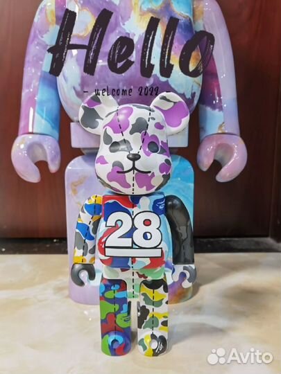 Bearbrick 28 см Bape camo 28th 2# 400% оригинал