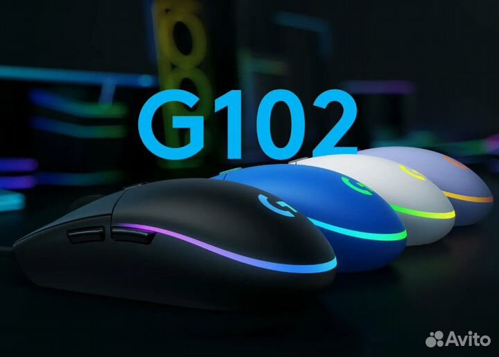 Мышь Logitech G102 LightSync синий оптическая