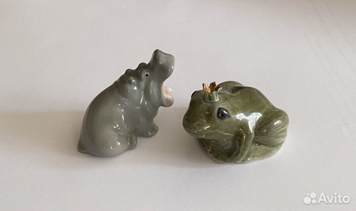 Бегемотик лфз Лягушка фарфор СССР