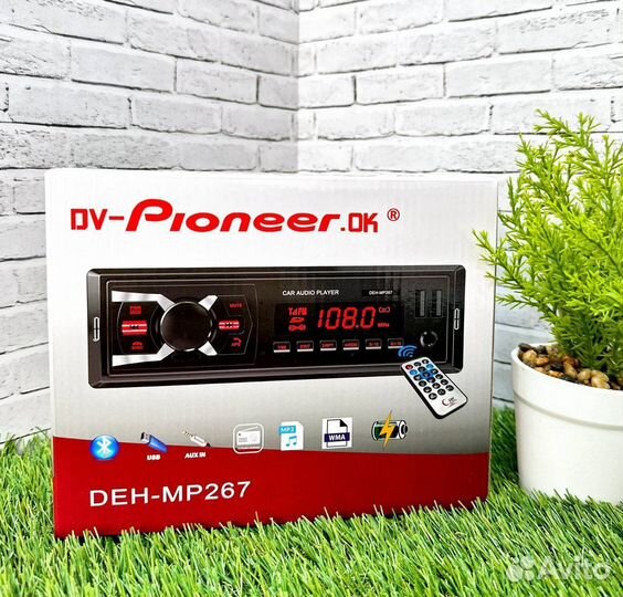 Магнитола 1 din с bluetooth pioneer арт971
