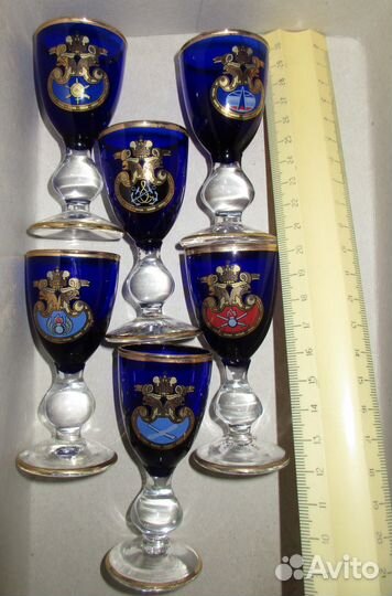 Штоф + 6 стопок - военная тематика