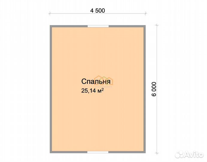 Каркасный дом без внутренней отделки 63м2