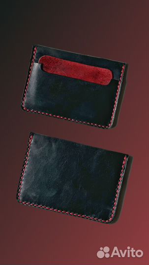 Картхолдер из натуральной кожи ручной работы