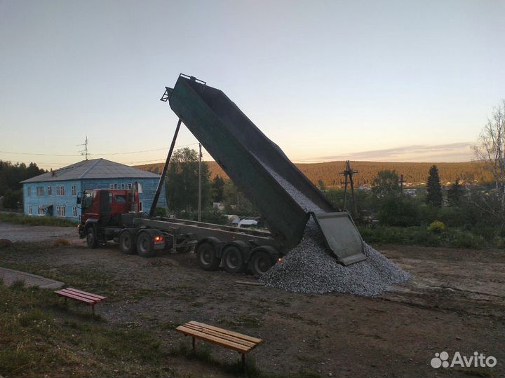 Услуги экскаватора JCB 3.Щебень, отсев