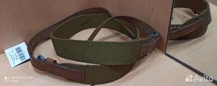 Ремень оружейный ппш брезент кожа