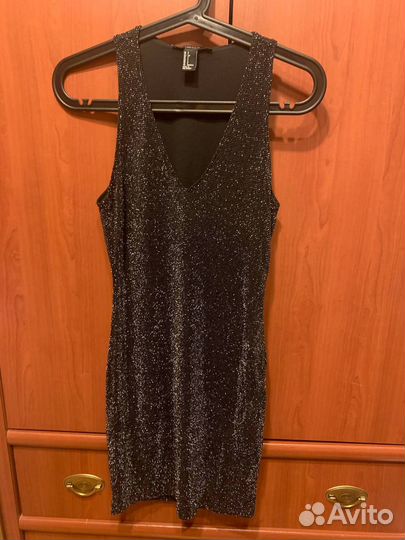 Forever 21 блестящее черное платье вечернее