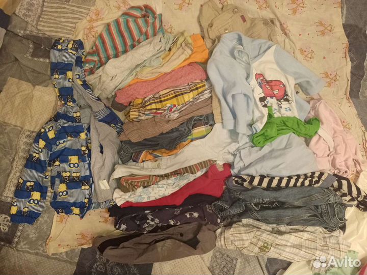 Вещи на мальчика 6мес-1,5 года пакетом