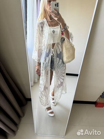 Накидка пляжная туника