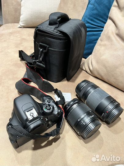 Зеркальный Фотоаппарат Canon 600D 18-55, 75-300