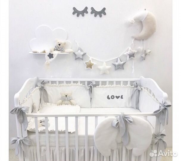 Постельное белье, бортики, плед Lovebabytoys