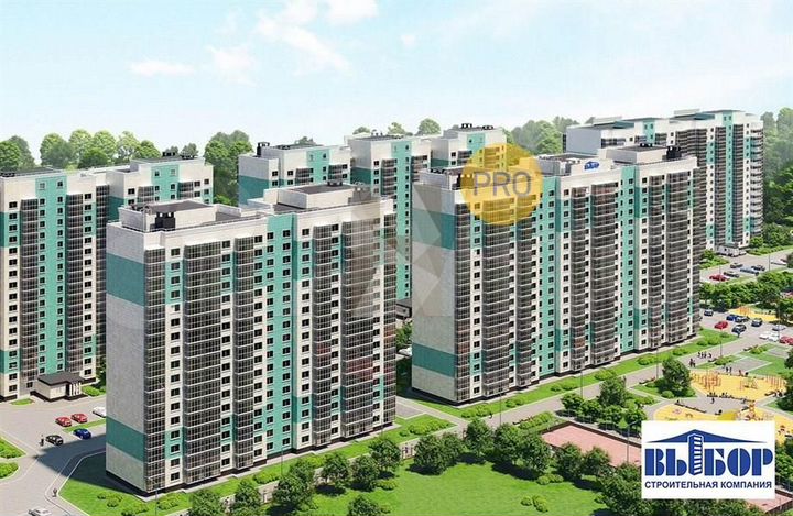 1-к. квартира, 37,8 м², 4/17 эт.