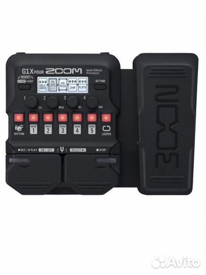 Гитарный процессор zoom g1x four + аккумуляторы