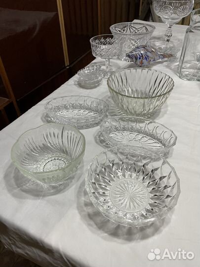 Салатница ваза солонка конфетница хрусталь стекло