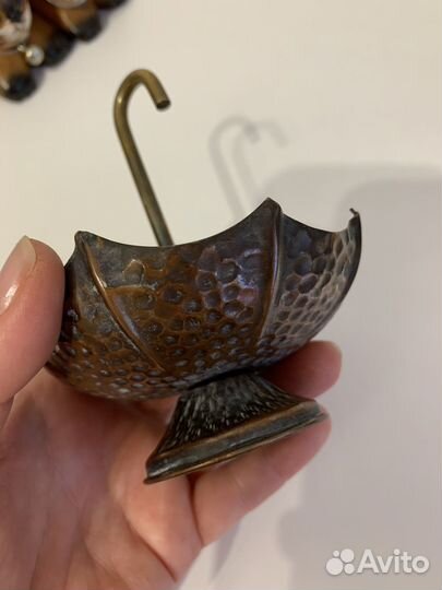 Винтажная пепельница медь/латунь