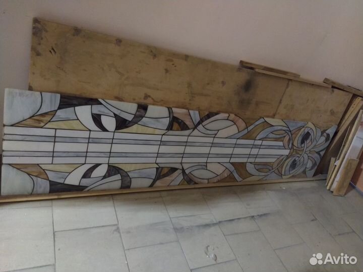 Витраж новый большой во всю стену 1,53х2,46 м