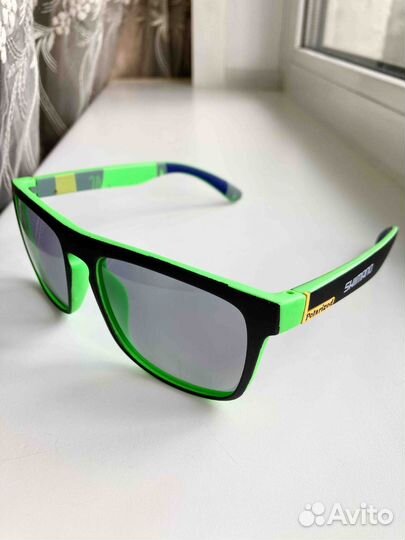 Фотохромные очки Shimano матовые зеленые