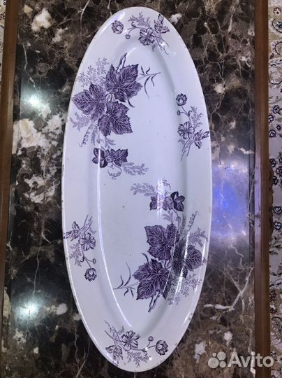 Блюдо фарфоровое антикварное Кузнецовское