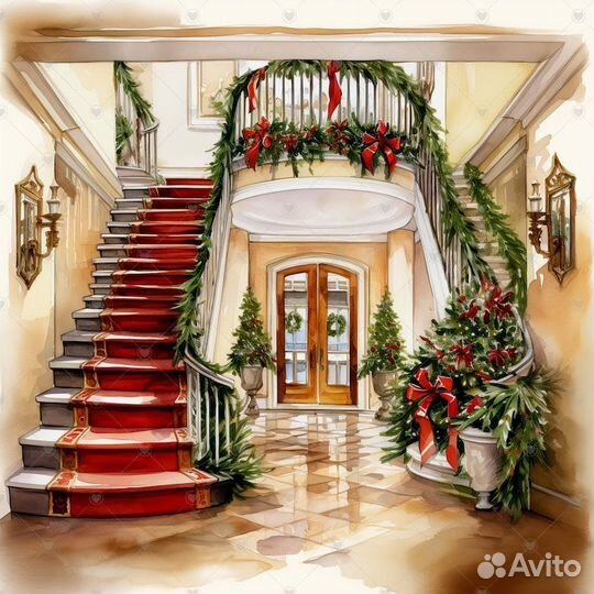 Картины маслом Новогодний декор