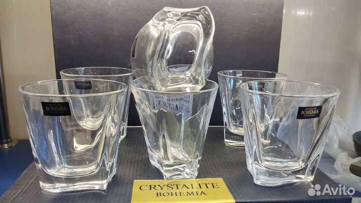 Хрустальные стаканы богемия для виски