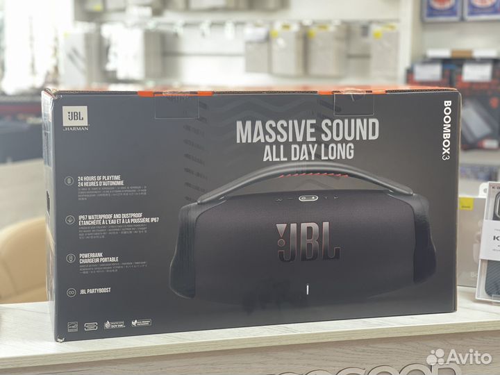 Колонка jbl boombox 3 / black / гарантия