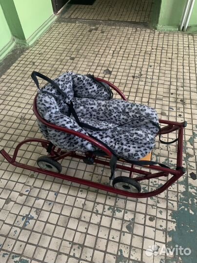 Санки с большими колёсами Санимобиль Премиум цвет