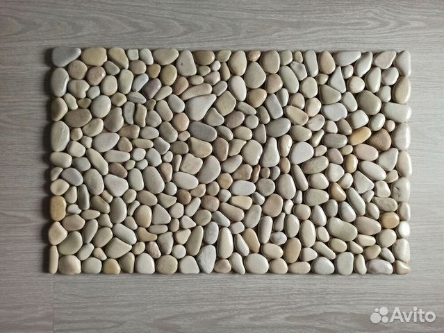 Новый коврик для ванной натуральная галька 50х80