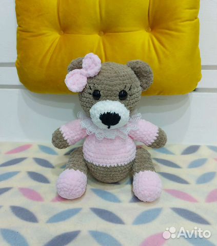 Игрушки вязаные, мишка