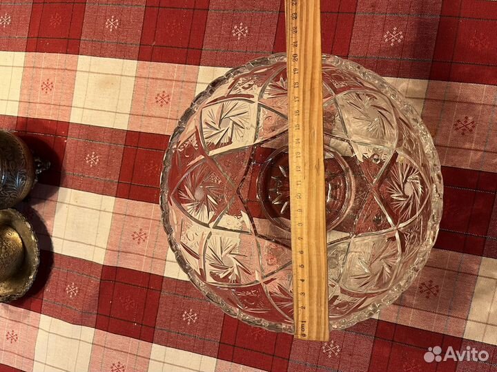 Ваза-конфетница хрустальная