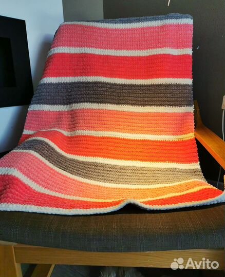 Плед вязаный ручная работа