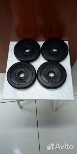 500 грамм Диск Блин для штанги гантелей 26мм Новые