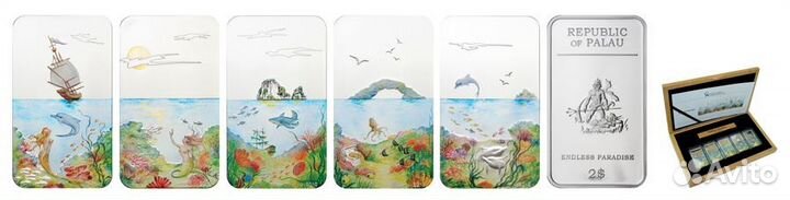 Палау Набор-пазл 2 доллара 2012 Бесконечный рай