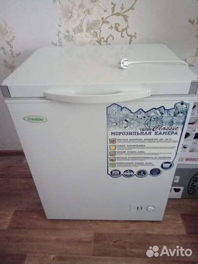 Морозильный ларь с глухой крышкой бу