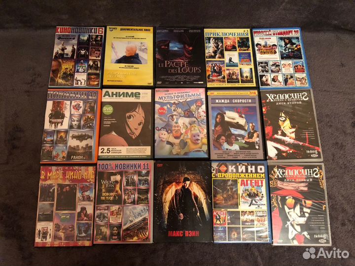 DVD диски фильмы 5 дисков 100